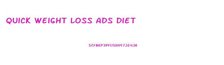 Quick Weight Loss Ads Diet