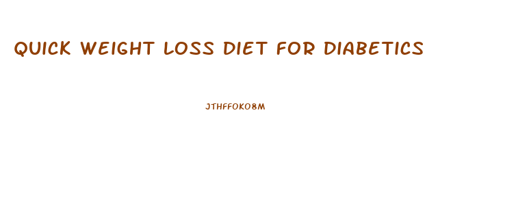 Quick Weight Loss Diet For Diabetics