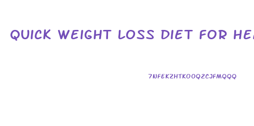 Quick Weight Loss Diet For Heart Patients