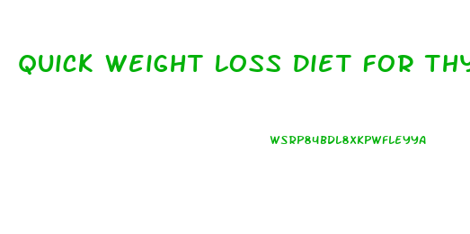 Quick Weight Loss Diet For Thyroid Patients