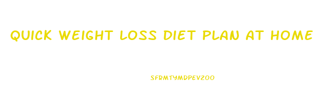 Quick Weight Loss Diet Plan At Home