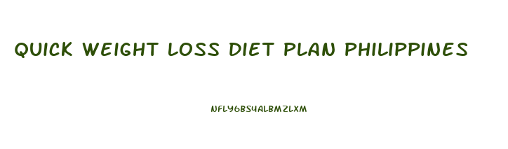 Quick Weight Loss Diet Plan Philippines