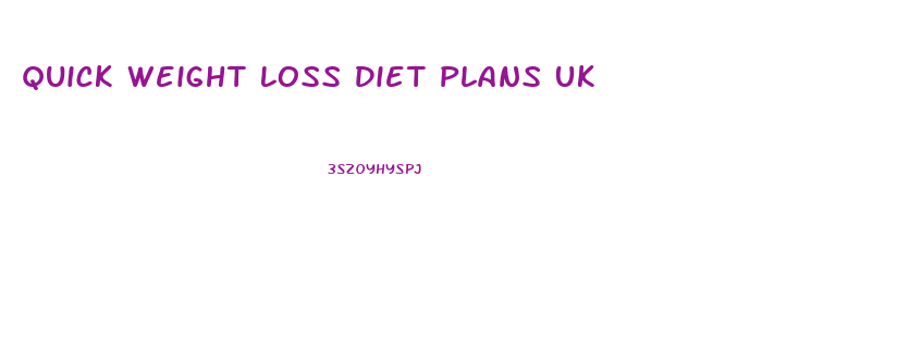 Quick Weight Loss Diet Plans Uk