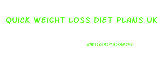 Quick Weight Loss Diet Plans Uk