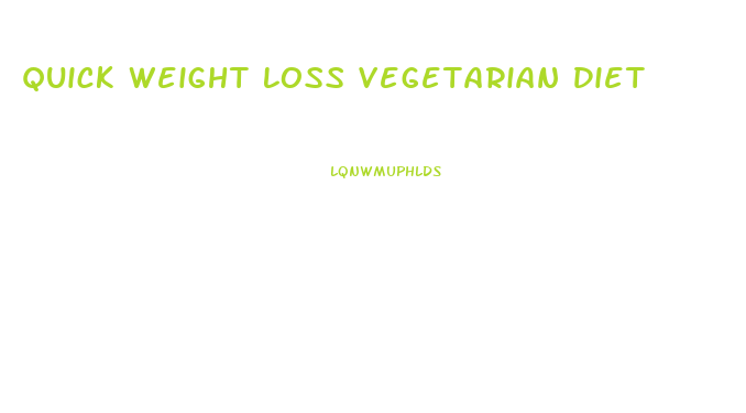 Quick Weight Loss Vegetarian Diet