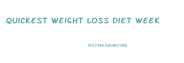 Quickest Weight Loss Diet Week