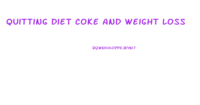 Quitting Diet Coke And Weight Loss