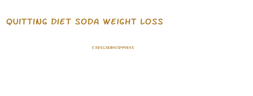 Quitting Diet Soda Weight Loss