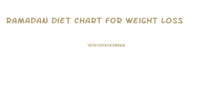 Ramadan Diet Chart For Weight Loss