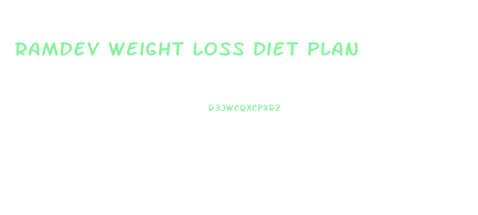 Ramdev Weight Loss Diet Plan