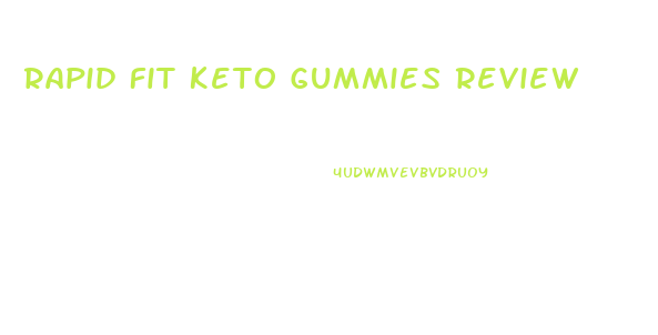 Rapid Fit Keto Gummies Review