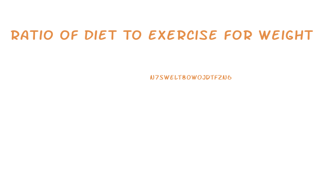 Ratio Of Diet To Exercise For Weight Loss