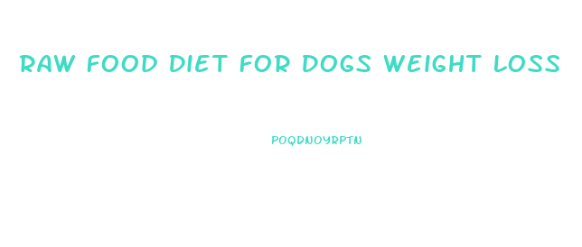 Raw Food Diet For Dogs Weight Loss