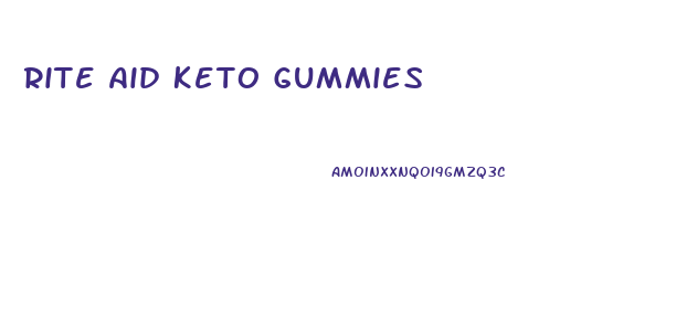 Rite Aid Keto Gummies