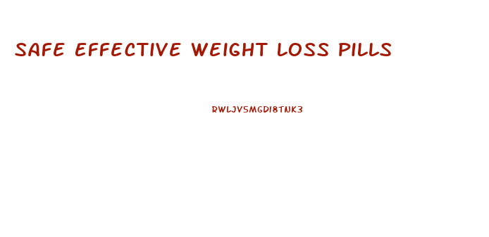 Safe Effective Weight Loss Pills