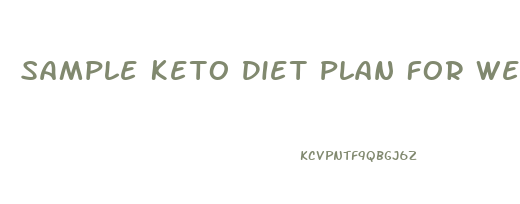 Sample Keto Diet Plan For Weight Loss