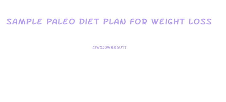 Sample Paleo Diet Plan For Weight Loss