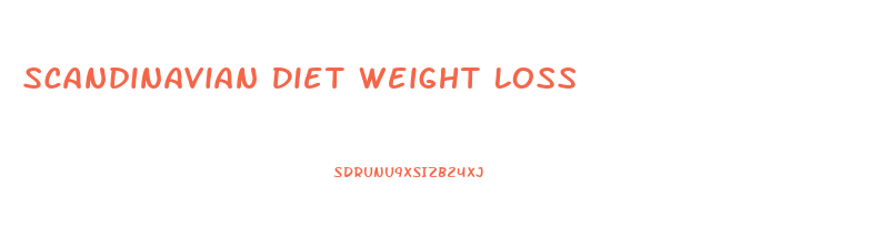 Scandinavian Diet Weight Loss