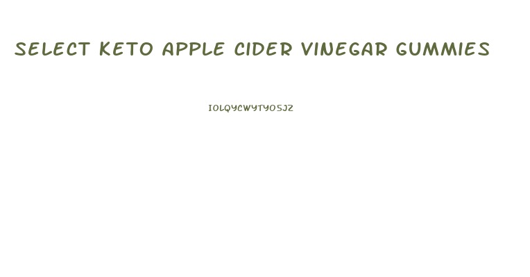 Select Keto Apple Cider Vinegar Gummies