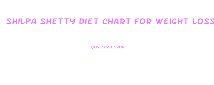 Shilpa Shetty Diet Chart For Weight Loss