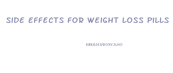 Side Effects For Weight Loss Pills Percentages