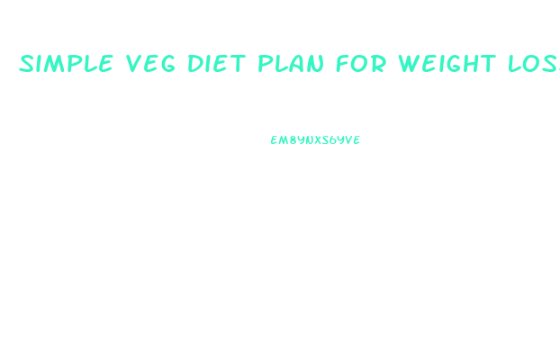 Simple Veg Diet Plan For Weight Loss