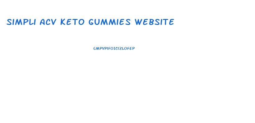 Simpli Acv Keto Gummies Website
