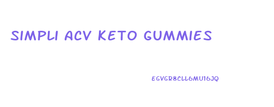 Simpli Acv Keto Gummies