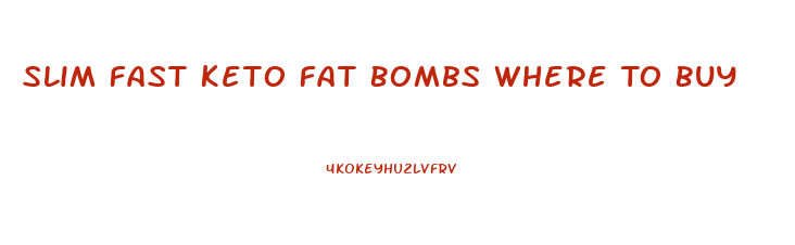 Slim Fast Keto Fat Bombs Where To Buy