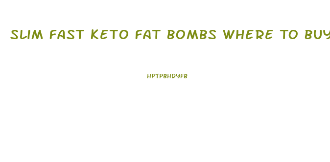 Slim Fast Keto Fat Bombs Where To Buy