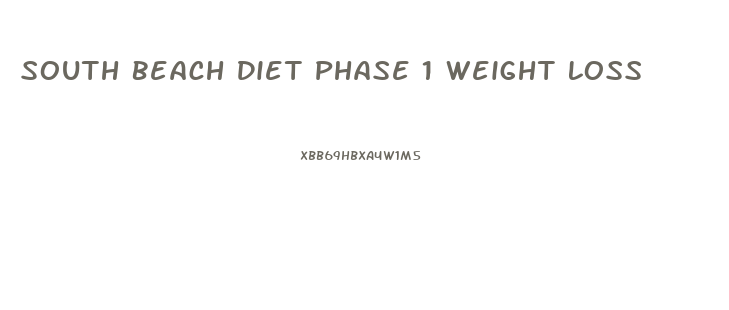 South Beach Diet Phase 1 Weight Loss
