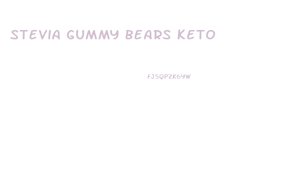 Stevia Gummy Bears Keto
