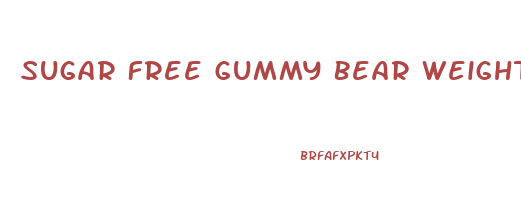 Sugar Free Gummy Bear Weight Loss