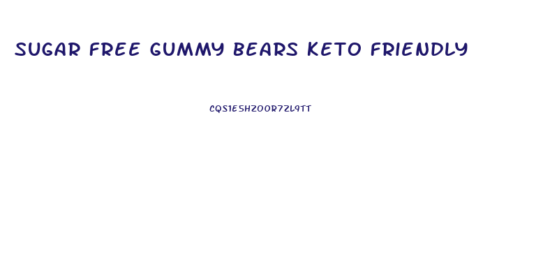 Sugar Free Gummy Bears Keto Friendly