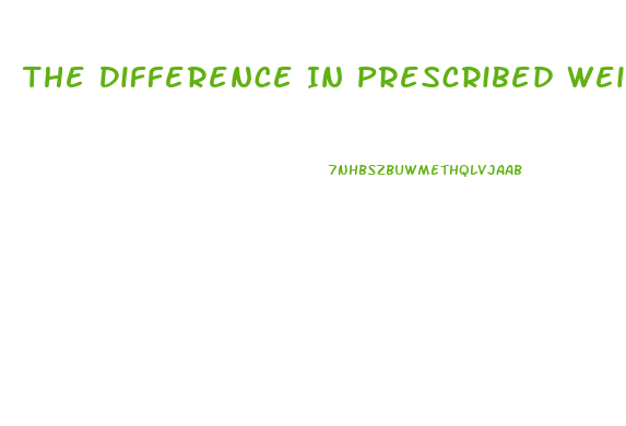 The Difference In Prescribed Weight Loss Pills