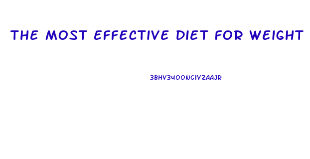 The Most Effective Diet For Weight Loss