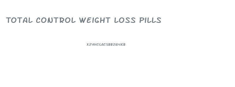 Total Control Weight Loss Pills