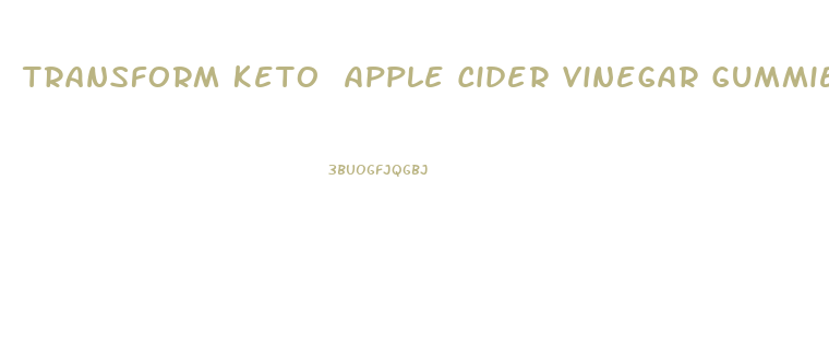 Transform Keto Apple Cider Vinegar Gummies