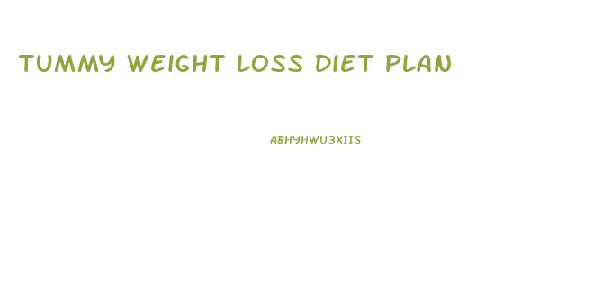 Tummy Weight Loss Diet Plan