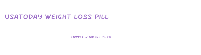 Usatoday Weight Loss Pill