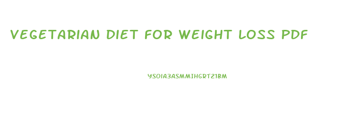 Vegetarian Diet For Weight Loss Pdf