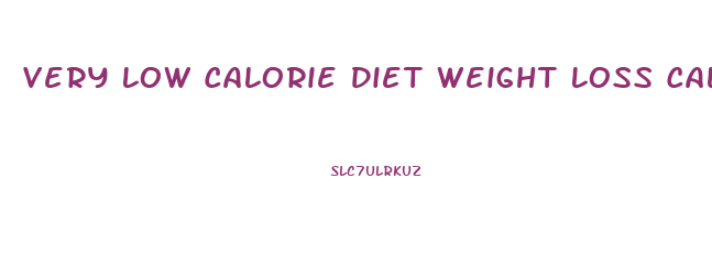 Very Low Calorie Diet Weight Loss Calculator