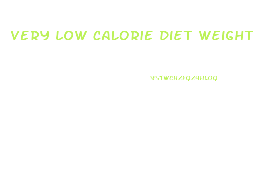 Very Low Calorie Diet Weight Loss