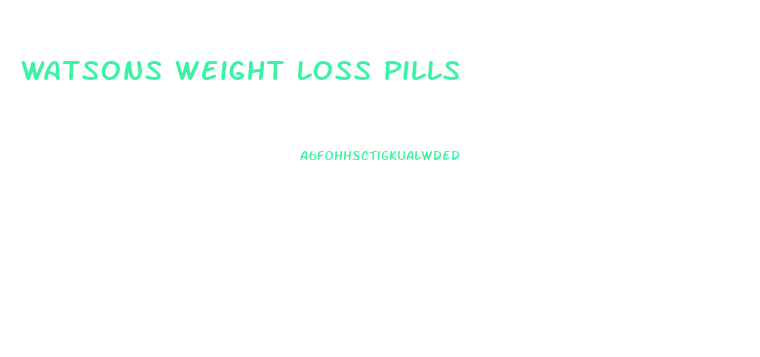 Watsons Weight Loss Pills