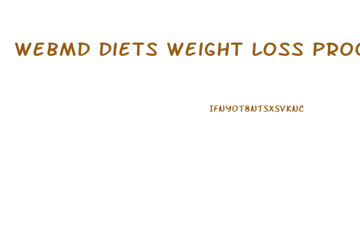 Webmd Diets Weight Loss Programs