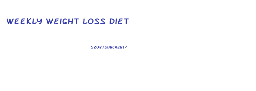 Weekly Weight Loss Diet