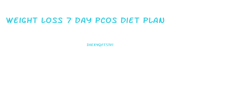 Weight Loss 7 Day Pcos Diet Plan