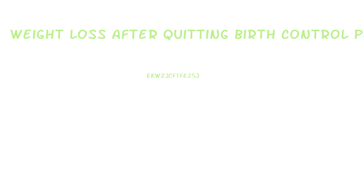 Weight Loss After Quitting Birth Control Pill