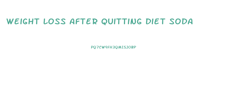 Weight Loss After Quitting Diet Soda